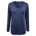 thumbnail image 5 of EDFBUYKRS Womens Tops Long Sleeve V Neck Shirts Fall Sweater Casual Blouses Fashion Outfits L, 5 of 8