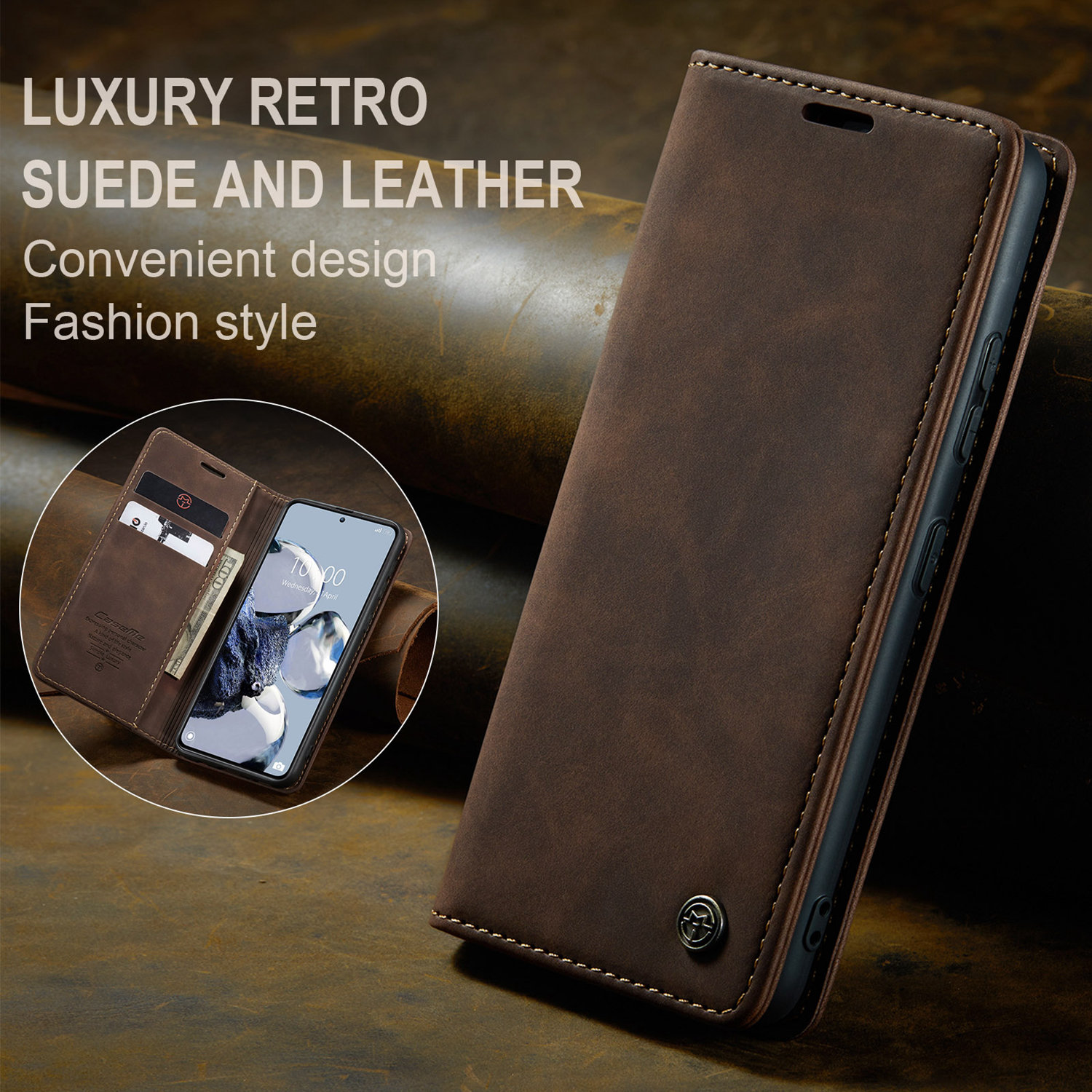 ETFAST Leather Wallet With Card Holder Zipper Phone Case For Redmi K50 Ultra High Quality Leather Phone Case