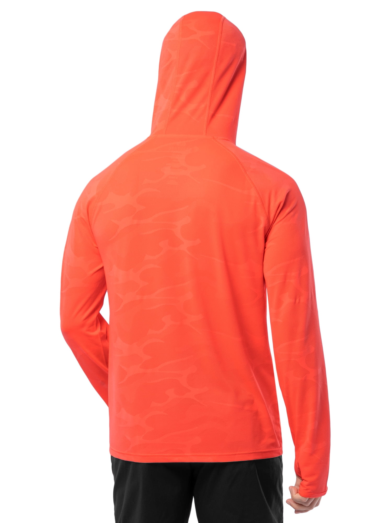 Realtree Fishing Men’s Long Sleeve Performance Raglan Tag-free Hooded Shirt, size S-3XL