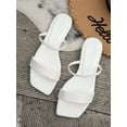 thumbnail image 4 of Elegant Outdoors Flat Slippers for Women, Minimalist Two Part Plain Open Toe Slide Sandals, 4 of 4