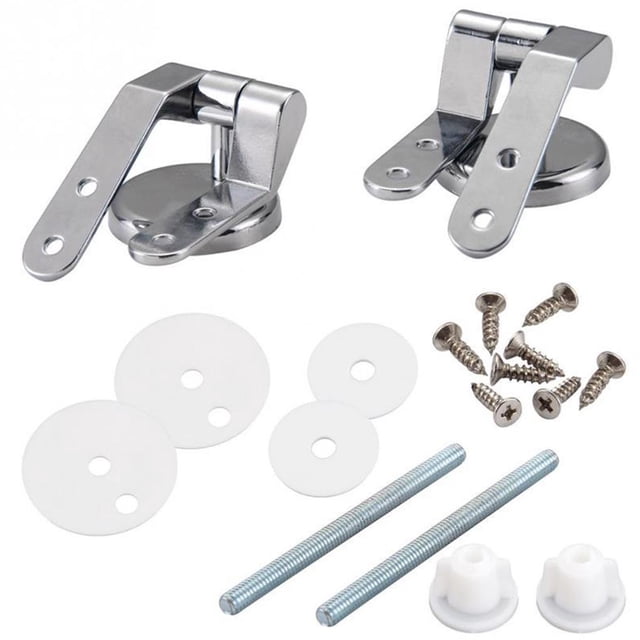 Yuarrent Asientos de inodoro Bisagras Bisagra de aleación de zinc Cubierta de inodoro universal Tapa Fijaciones de asiento con tornillos Juegos de accesorios de baño Yuarrent HA020920-00