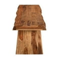 thumbnail image 4 of Taran Designs Darcy 68" Live Edge Solid Wood Dining Bench in Brown, 4 of 6