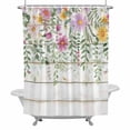 thumbnail image 2 of Pink Yellow Daisy Shower Curtain for Bathroom Decor, Floral Wildflowers Waterproof Fabric Shower Curtain, 72"x78" Set with 12 Hooks, 2 of 9