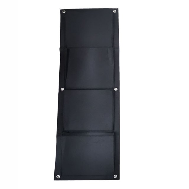 Bolsas de plantación de montaje en pared Bolsillos múltiples Bolsa de cultivo negra Jardinera Bolsa de jardinería de hortalizas de jardín vertical, grande Inevent HA3962-02B