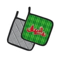 thumbnail image 2 of Christmas Tree Reindeer Green Pair of Pot Holders, 2 of 3