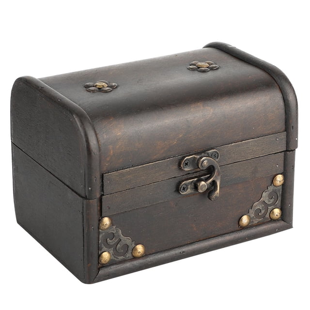 Caja de Almacenamiento de Joyas ANGGREK de Madera Pequeña 5,9 x 4,1 x 4,1 Pulgadas