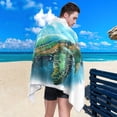thumbnail image 4 of Coolnut Beach Towels Watercolor Sea Turtle Camping Towels Animal Sand Free Beach Towel, 30"x60" Large Beach Towels Quick Dry Bath Travel Towels Pool Yoga Beach Mat for Men Women, 4 of 6