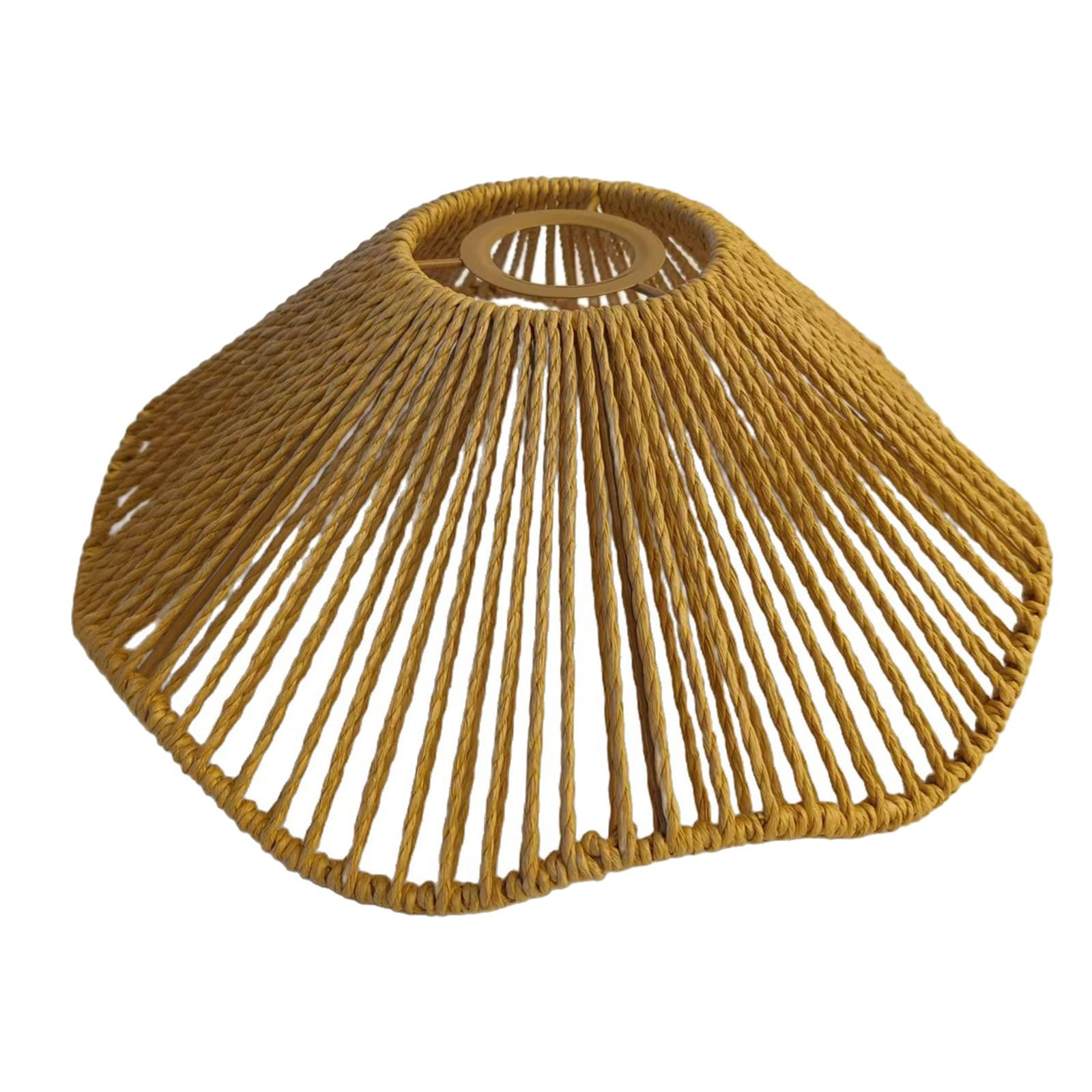 Lampshade Rope Woven Lamp Shade Cover Iron Material Unique Design for Bedroom Restaurant Hallway