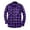 Purple, variant on Men Plaid Flannel Shirt Long Sleeve Button Down Regular Fit Casual Checkered Heavyweight Fall Winter Jacket