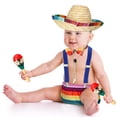 thumbnail image 4 of Traje mexicano para bebé Geyoga para el primer cumpleaños con sonajero y agitadores, 4 of 7