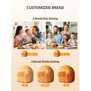 2lb Bread Machine, 12 Presets Bread Maker Gluten-Free Setting, 13 Hour Delay Timer, White