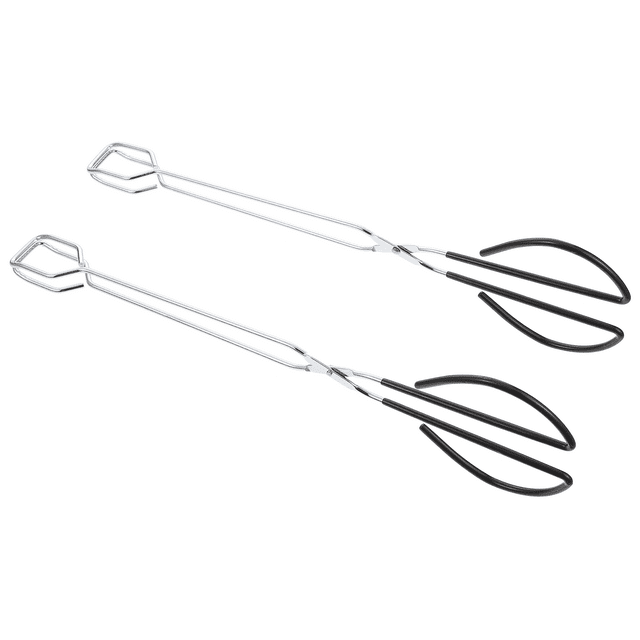 Stainless Steel Food Clip, Food Tong, Food Clamp, Barbecue Clip, Barbecue Clamp2Pcs Practical Food Clips Household Barbecue Tongs Steak Serving Clamps (Silver)