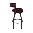 thumbnail image 4 of 861 Artemis 25" Swivel Counter Stool with Black Wrinkle Finish and Canter Bordeaux Seat and Back, 4 of 5
