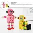 thumbnail image 3 of 2 Pcs Jouets Robots en Bois Robots Torsadés Jouet Éducatif pour Enfants Style Aléatoire, 3 of 8