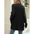 thumbnail image 2 of Charmo Womens Cable Knit Cardigan Open Front Button Sweater Long Sleeve Loose Outerwear, 2 of 6