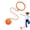 Orange, variant on Ankle Skip Ball for Kids,Matte Finish, Multi-Hole Design — A Portable Agility Training Rope and Foldable Fitness Tool Suitable for Both Indoor and Outdoor Use.