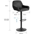 thumbnail image 3 of Juego de 2 Taburete de Bar, Cubierta de Terciopelo, Reposapiés - Negro esquí esquí Gafas de esquí, 3 of 5