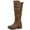 Brown, variant on Pennysue Women's Knee High Boots Tan 2 Inch Side Zipper Boots 7.5M