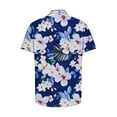 thumbnail image 5 of qelini Mens Hawaiian Shirt Short Sleeve Floral Button Down Shirts Breathable Collared Everyday Printed Tops, 5 of 5