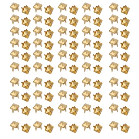- Unique Bargains 100pcs 5mm Square Shaped Paper Brad Gold Tone for Scrapbooking DIY Craft