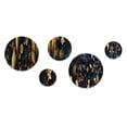 thumbnail image 3 of Designart "Midnight Mystique In Gold And Black I" Damask Round Wall Art Set Of 5 - Black Bohemian Wall Living Room Decor Set, 3 of 6