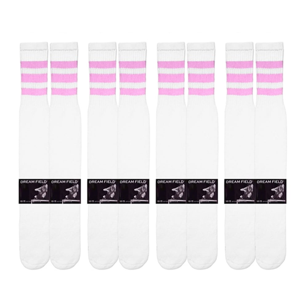 LV Stripe Tube Socks - White/Pink – Loners Vision