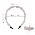 thumbnail image 3 of Unique Bargains 1 Pc Classic Elegant Pleated Headband for Women for Girls 6.10"x5.12" Pink, 3 of 4