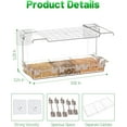 thumbnail image 6 of Window Bird Feeder with 3 Section Tray and Roof Cover, Weatherproof Outdoor Suction Cup Hanger Acrylic Plastic Bird Feeder , Clear, 6 of 7