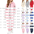 thumbnail image 3 of Unisex Kids Tracksuit Set, Zip Up Hoodie & Sweatpants 2 Piece Sweatsuit, Teen Boys Girls Athletic Fleece Sweat Suit, Casual Hooded Jogger Sportswear Outfit (Red, 10-11 Years), 3 of 7