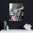 thumbnail image 4 of Nawypu Alpaca Wall Art Canvas Print Black and White Animal Portrait Street View Art Decor for Living Room Bedroom, 4 of 4