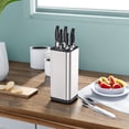 thumbnail image 4 of Knife Holder Knife Block without Knives Universal Stainless Steel Knife Storage Stand with 12 Slots & Anti-slip Pad for Modern Kitchen RV, 4 of 12
