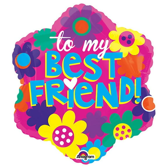 18 inch My Best Friend Anagram Foil Mylar Balloon - Party Supplies Decorations