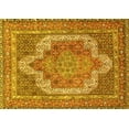 thumbnail image 1 of Ahgly Company Machine Washable Indoor Rectangle Medallion Yellow Traditional Area Rugs, 7' x 9', 1 of 4