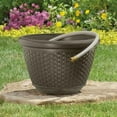 thumbnail image 3 of Suncast 100 Foot Resin Wicker Garden Water Hose Storage Holder Pot (2 Pack), 3 of 3