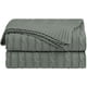 thumbnail image 1 of Suave 100% Algodón Punto Manta para Sofá y Diván Ligero Cable Tejida Cobija Casa Decorativo Cobija Gris 50 x 60, 1 of 11