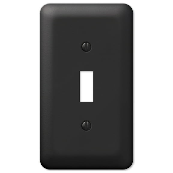 Amerelle 935TBK Devon Wallplate, 1 Toggle, Steel, Black, 1-Pack