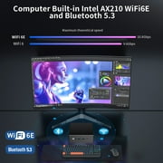 Kinupute Mini PC Gaming, Desktop Computer i7-13700F 16 Cores Upto 5.2GHz, 32G DDR5, 1T M.2 PCIE4.0 SSD, Windows 11 Pro, GeForce RTX4060 8G, Four Display, 8K@60Hz Outputs, Dual LAN, WiFi6E/BT5.3