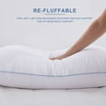 thumbnail image 2 of Blue Silky Piping Goose Down & Feather Pillow, 2 of 7