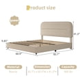 thumbnail image 3 of 4 EVER WINNER Queen Bed Frame with Headboard, Cloud Boucle Upholstered Platform Bed with Wood Slats, Soft Rounded Corners, No Box Spring Required, Non-Slip and Noise-Free, Easy Assembly, Cream, 3 of 9