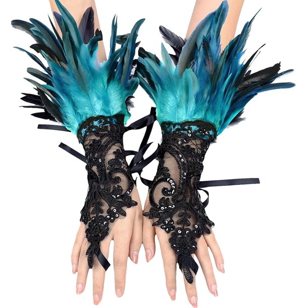 Guantes Cortos De Encaje Sin Dedos | Cuotas Sin Interés