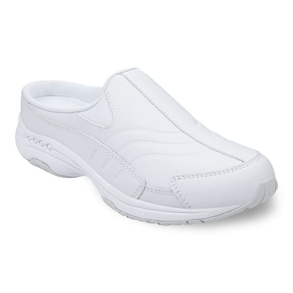 Easy Spirit Traveltime Women's Leather Mules Color: White Size: 8 XW
