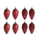 thumbnail image 1 of Toystoory 8x Decoraciones festivas Conos de pino únicos Colgante Decoración para árboles Decoraciones para árboles Conos de pino de plástico Kits de decoración para fiestas Vino rojo, 1 of 5
