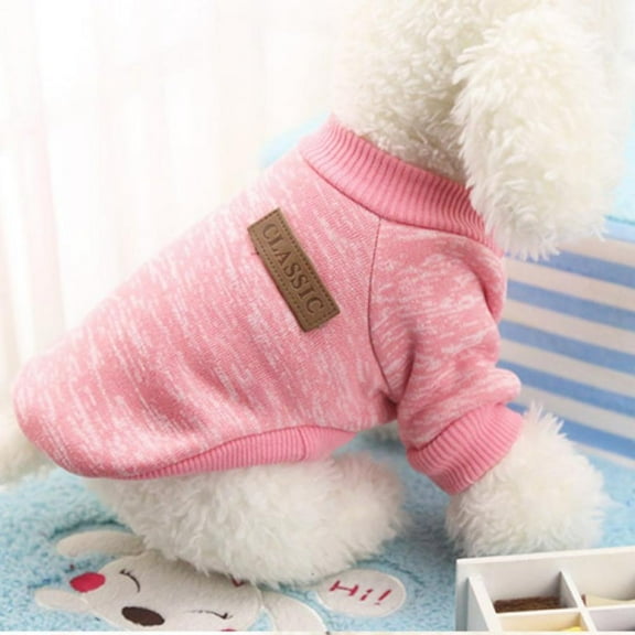 Pet Dog Classic Knitwear Sweater Fleece Coat Soft Thickening Warm Pup Dogs Shirt Winter Pet Dog Cat Clothes Soft Puppy Costumes Clothing for Small Dogs