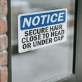 thumbnail image 4 of (2 Pack) Secure Hair Close To Head Or Under Cap OSHA Notice Sign, 4 of 7