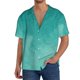 thumbnail image 1 of Fotbe Teal Turquoise1 Camisa Estampada de Manga Corta para Hombre, Casual de Verano, Estilo Playero, Sin Arrugas-Small, 1 of 5