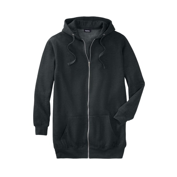 KingSize Men's Big & Tall Longer-Length Fleece Full Zip Hoodie