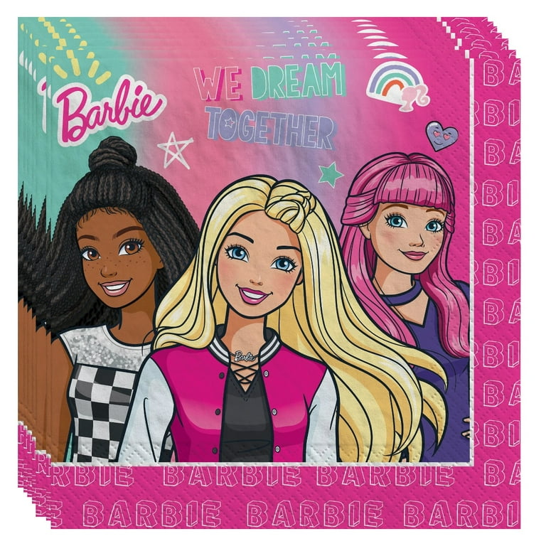 Barbie Dream Together Lot de fournitures de fête 16 : assiettes à