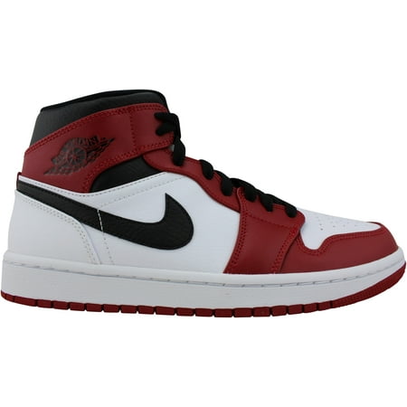 Nike Air Jordan 1 Mid White/Gym Red-Black Chicago 554724-173 Men's