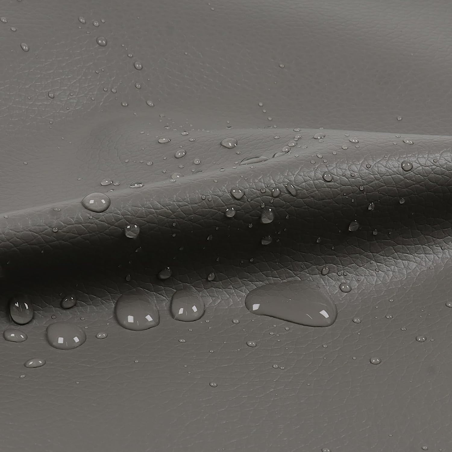Vinyl Marine Synthetic Leather Fabric - 55"W Waterproof Vinyl Material 0.6mm Thick Soft Upholstery Leather Sheets for Car Headliner Furniture Sofa Boat Replacement Renovate - Grey