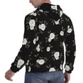 thumbnail image 6 of Salouo Rose Flowers Pattern Men's Fall Hoodie Sweatshirt,Sport Hoodie with Pockets for Men Pullover Casual Hooded Sweatshirt-Small, 6 of 7